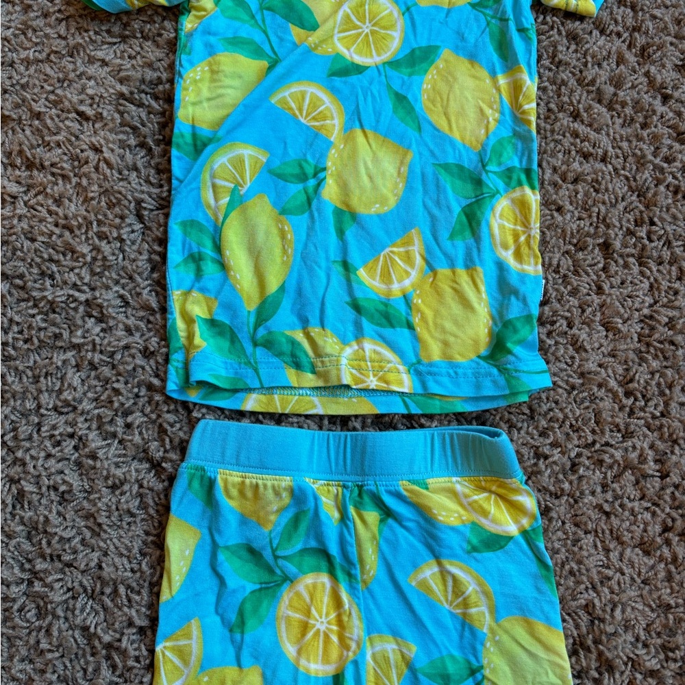 Little Sleepies Lemon Splash Kids Set - Blue and Yellow - Picture 4 of 5